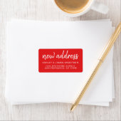 We hebben Classic Bright Red New Address verplaats Etiket (Insitu)