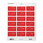 We hebben Classic Bright Red New Address verplaats Etiket (Full Sheet)