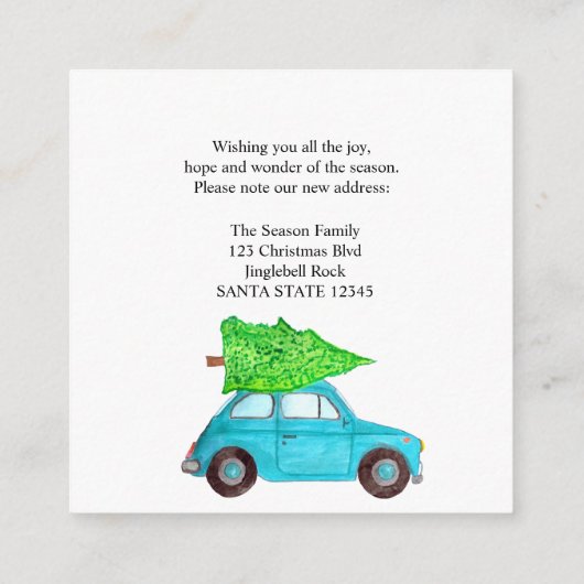 We hebben Classic kerstauto verplaatst Informatiekaartje (Achterkant)