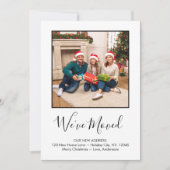 We hebben Custom Photo Red Pset Holiday Moving Aankondiging (Voorkant)