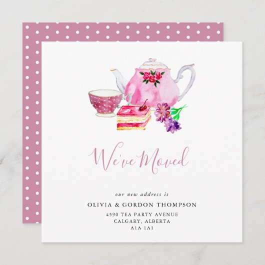 We hebben Cute Waterverf Tea Set Simple Chic verpl (Voorkant / Achterkant)