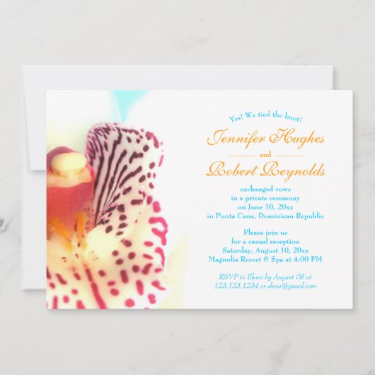 We hebben de aankondiging van de Knot Beach Elopem (Voorkant)