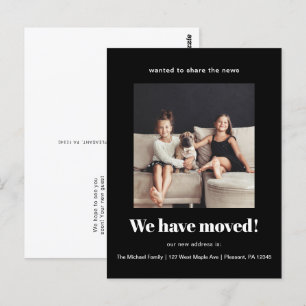 We hebben de aankondiging van de nieuwe adresfoto  briefkaart