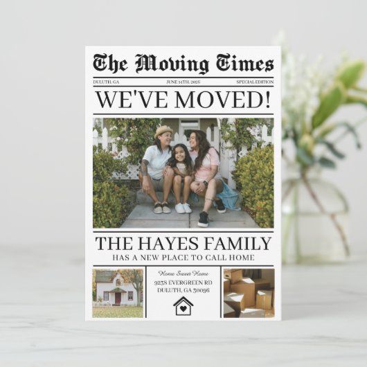 We hebben de aankondiging van de verhuizing van de (Staand voorkant)