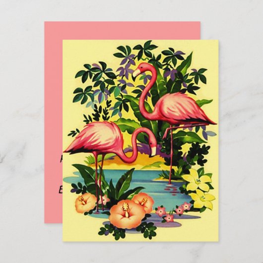 We hebben de aankondiging van Flamingos Pool-side  (Voorkant / Achterkant)