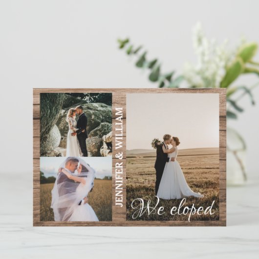 We hebben de aankondiging van het collage bruiloft (Staand voorkant)