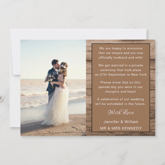 We hebben de aankondiging van het collage bruiloft (Achterkant)