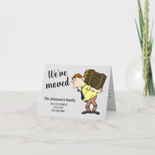 We hebben de adresmededeling gewijzigd aankondiging (Voorkant)