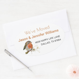 We hebben de adreswijziging van New Home Robin ver Ovale Sticker
