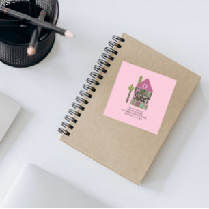 We hebben de adreswijziging verplaatst vierkante sticker