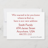 we hebben de adreswijzigingsplatte kaart verplaats (Achterkant)