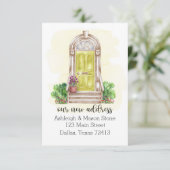 We hebben de Bewegende Gele Deur van de Aankondigi Kaart (Staand voorkant)