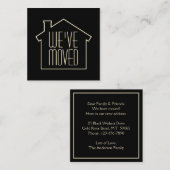 We hebben de Black and Gold Modern Enclosure Kaart Vierkante Visitekaartje (Voorkant / Achterkant)