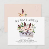 We hebben de blokdoos verplaatst aankondigingskaart (Voorkant / Achterkant)