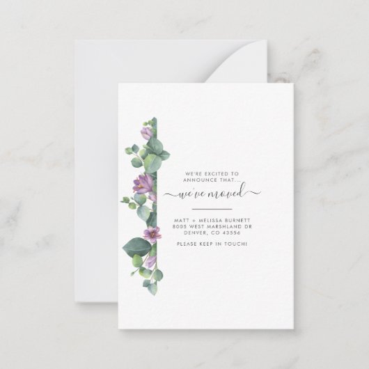 We hebben de botanische beweging Eucalyptus verpla Notitiekaartje (Voorkant)