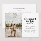 We hebben de datum veranderd maar konden niet wach aankondiging (Voorkant / Achterkant)