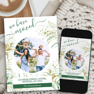 We hebben de Elegant Gold Green Foliage-beweging v Aankondiging