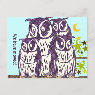 We hebben de familie Owl verplaatst Aankondigingskaart