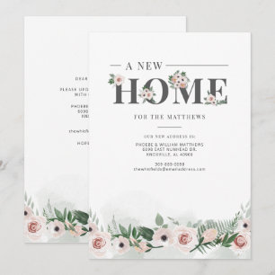 We hebben de Floral Change of Address Moving verpl Aankondiging