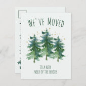 We hebben de Forest Mountain Pines Waterverf verpl Aankondigingskaart (Voorkant / Achterkant)