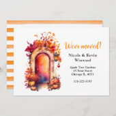 We hebben de Herfst Herfst Pompoendeur verplaatst Aankondiging (Voorkant / Achterkant)