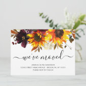 We hebben de herfst Sunflower Bloom New Home Movin Aankondiging (Staand voorkant)