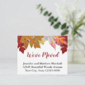 We hebben de herfst van Leaves Moving Announcement Aankondiging (Staand voorkant)