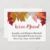 We hebben de herfst van Leaves Moving Announcement Aankondiging (Voorkant / Achterkant)