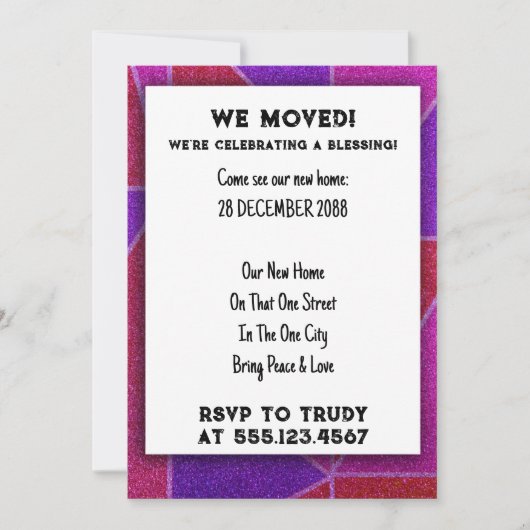 We hebben de 'Home Blessing New House Warming Part Kaart (Voorkant)