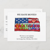 We hebben de Kansas-staten verplaatst naar de aank Briefkaart (Voorkant / Achterkant)