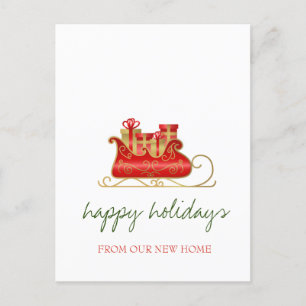 We hebben de kerstdij verplaatst. aankondigingskaart