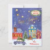 We hebben de kerstklep verplaatst aankondiging (Voorkant)