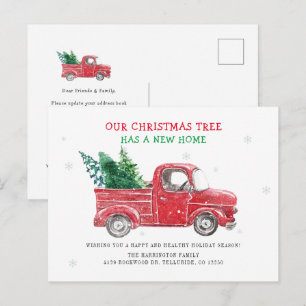 We hebben de kerstvakantie met Red Truck Moving Aankondigingskaart