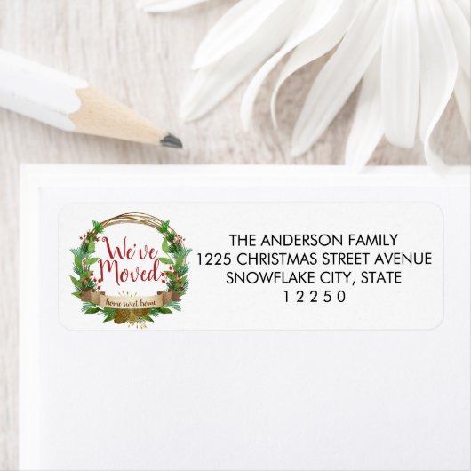 We hebben de kerstvakantie verplaatst. etiket (Insitu)