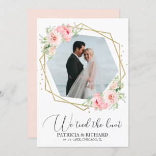 We hebben de knoop Blush Floral Eloped aankondigin Kaart