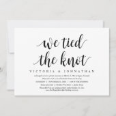 We Hebben de Knoop Doorgehakt, Bruiloft Elopement Kaart (Voorkant)