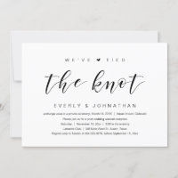 We hebben de knoop doorgehakt, Trouw Elopement Uit