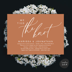 We hebben de knoop romantische bruiloft elopement kaart
