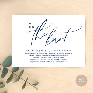 We hebben de knoop romantische bruiloft elopement  kaart
