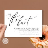 We hebben de knoop romantische bruiloft elopement  kaart