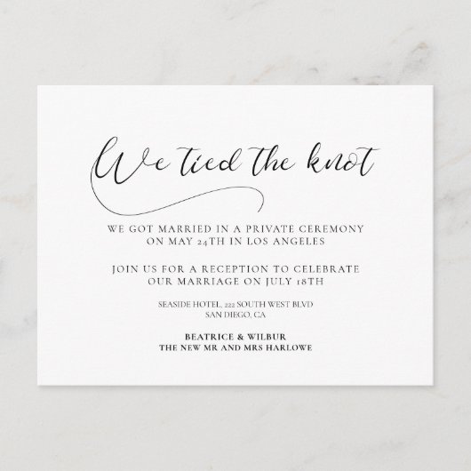 We hebben de knoop vastgebonden... briefkaart (Voorkant)