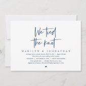 We hebben de knoop vastgebonden, de bruiloft Elope Kaart (Voorkant)
