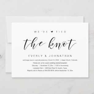 We hebben de knoop vastgebonden, Wedding Elopement Kaart