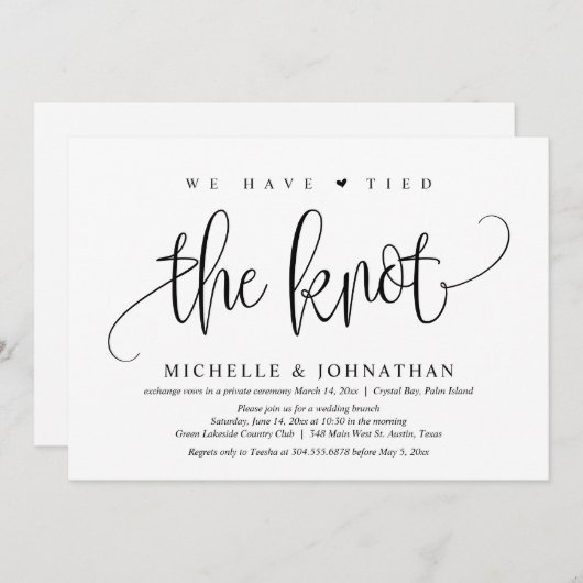 We hebben de knoop vastgehakt, de weddenschap van  kaart (Voorkant / Achterkant)