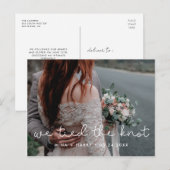 We hebben de knot Cute scripttrouwfoto gekoppeld Briefkaart (Voorkant / Achterkant)