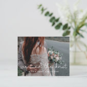 We hebben de knot Cute scripttrouwfoto gekoppeld Briefkaart (Staand voorkant)