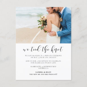 We hebben de knot Elegant bruiloft aangekondigd Briefkaart