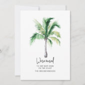 We hebben de kustpalmboom verplaatst aankondiging (Voorkant)