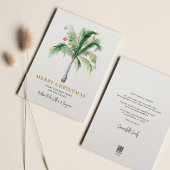 We hebben de kustpalmboom verplaatst feestdagenkaart