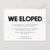 We hebben de Matige bruiloft aangekondigd Briefkaart (Voorkant)